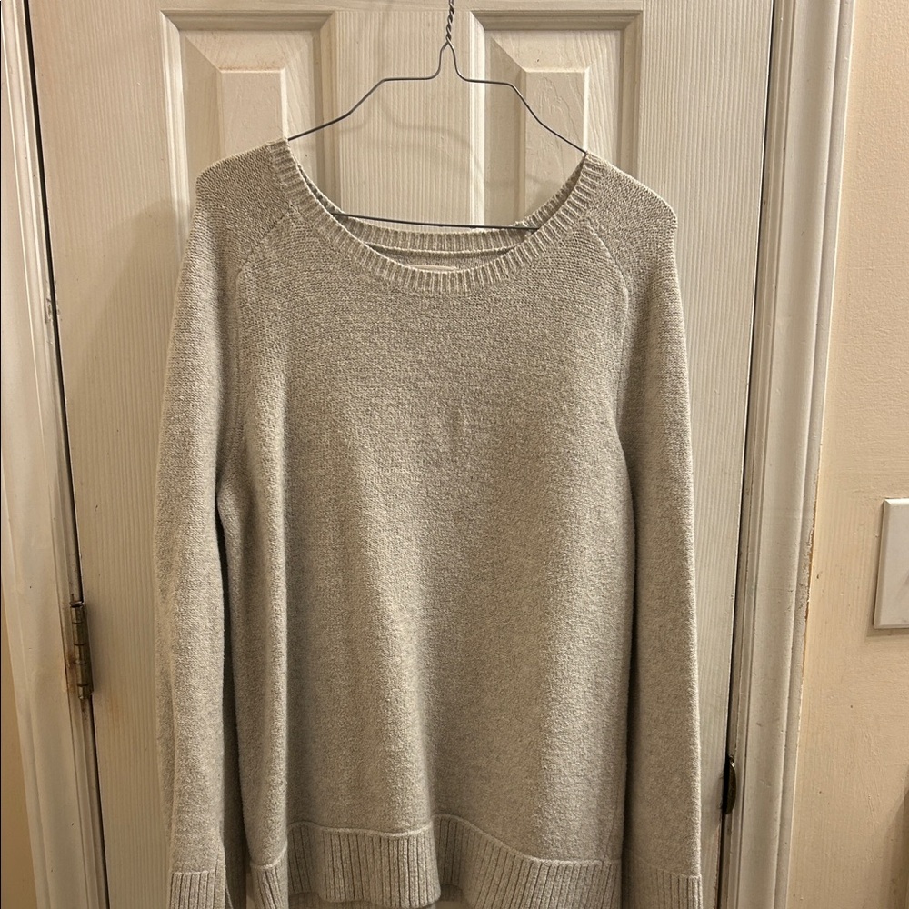 Lou & Grey Light Gray Crew Neck Sweater